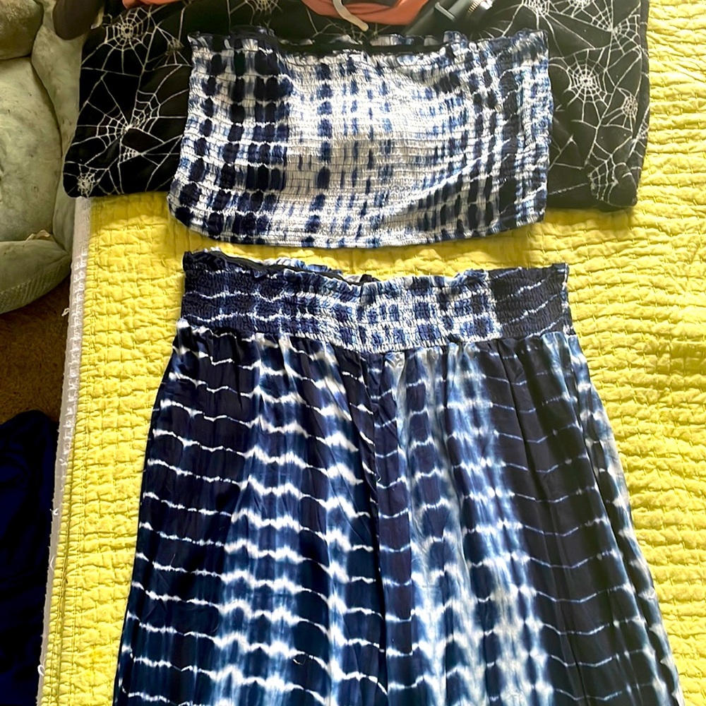 Bandeau top set with pants.